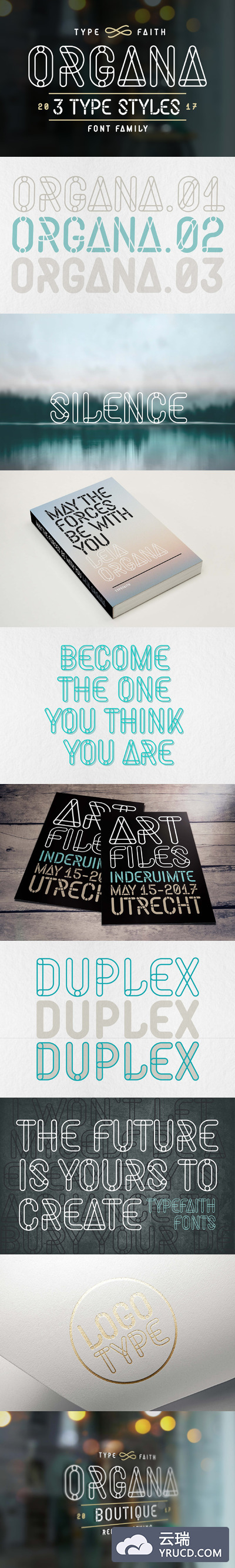 个性设计字体 Organa