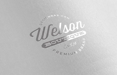 烫银工艺的logo设计展示样机素材下载[PSD]
