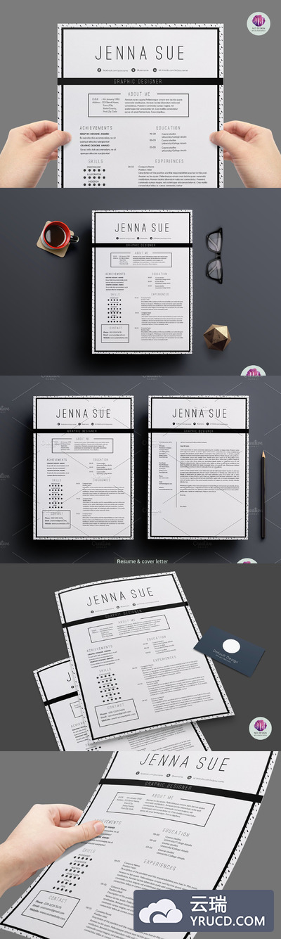 现代优雅简历模板 Modern , chic CV template