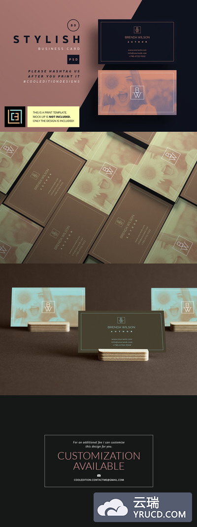 时尚名片模板 Stylish - Business Card 80