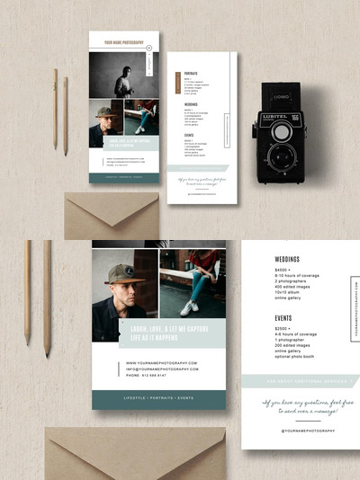 照片海报模板 Photographer Rack Card Flyer