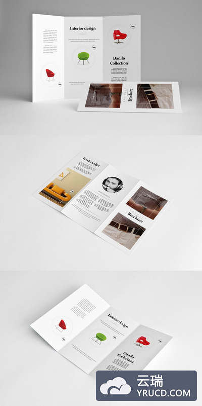 三折页画册模板 Product Trifold Brochure III