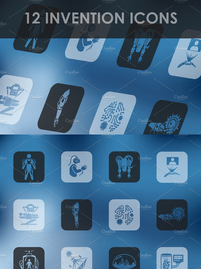 发明创造图标素材 Set of invention icons
