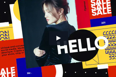 时尚现代的服装促销/时装秀开场视频ae模板