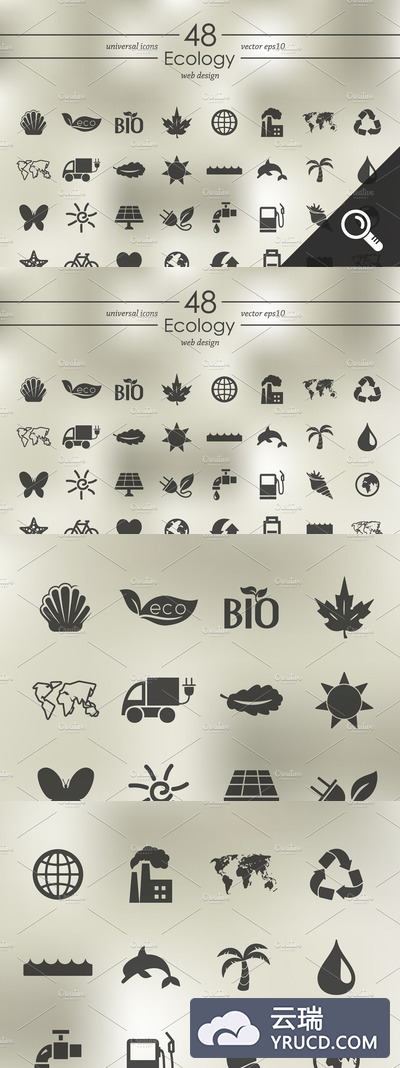 生态图标素材 48 ECOLOGY icons