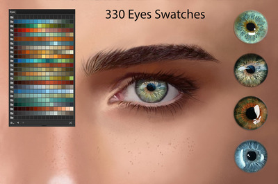 眼睛AI眼影色盘 Eyes Ai Swatches for DigitalPainting
