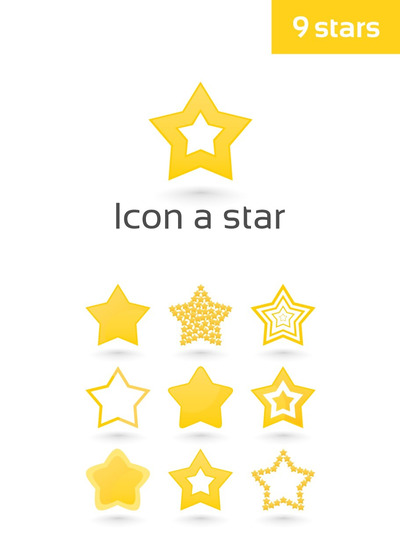 星星图标素材 Icon a star