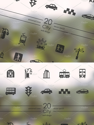 城市图标素材 20 city icons