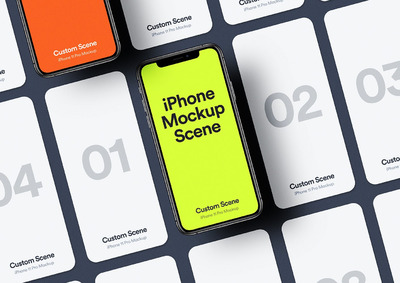 iPhone 11 Pro 组合 APP UI Kit组合设计展示样机[PSD]
