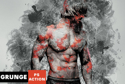 震撼的手绘素描质感的photoshop动作