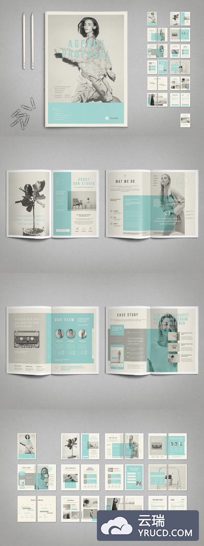 现代时尚的产品杂志画册设计模板