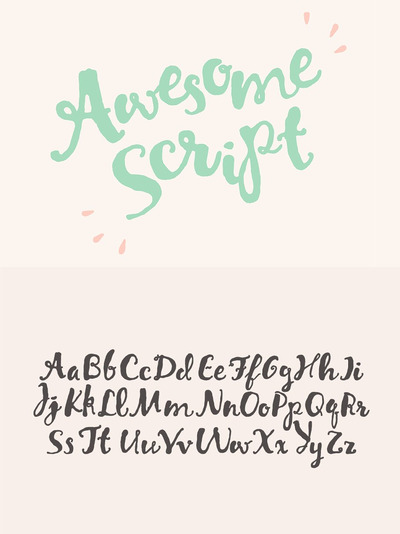 粗犷手写字体 Awesome script