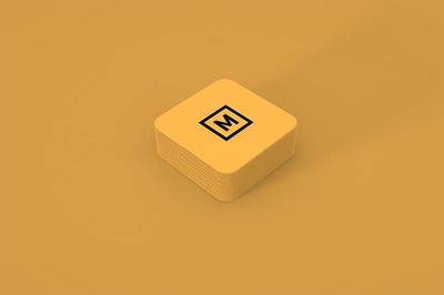 圆形方形名片堆栈样机[PSD]