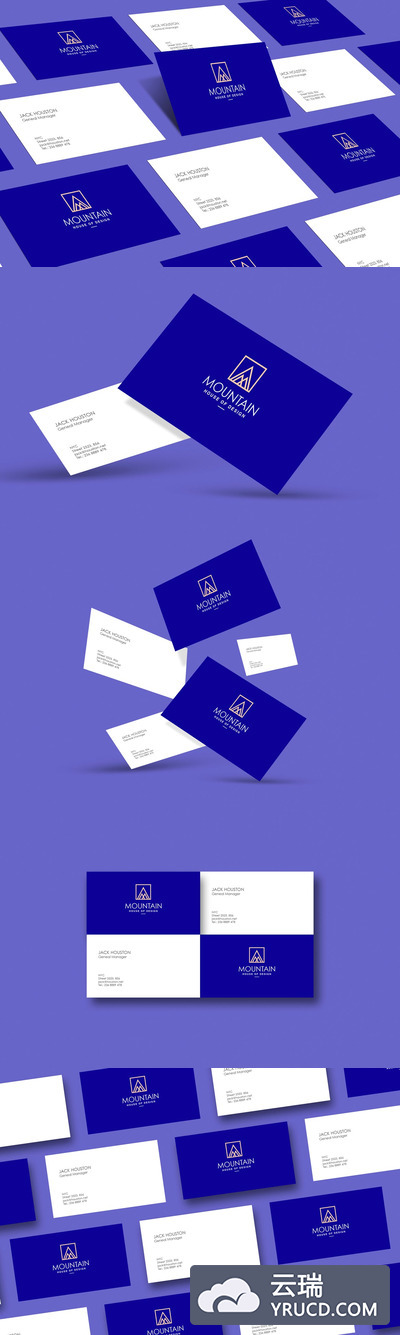 高端成套的商业名片设计展示样机[PSD]