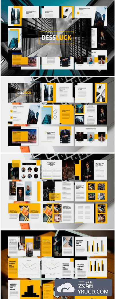 企业代理公司业务演示PPT幻灯片模板