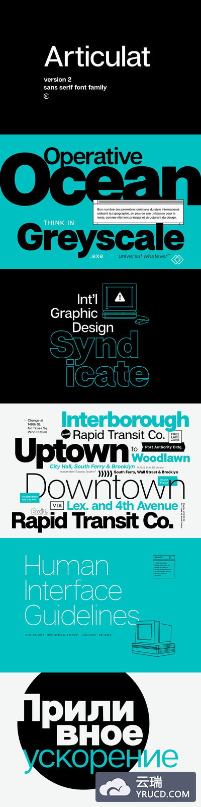 无衬线设计字体 Articulat CF: utilitarian sans serif