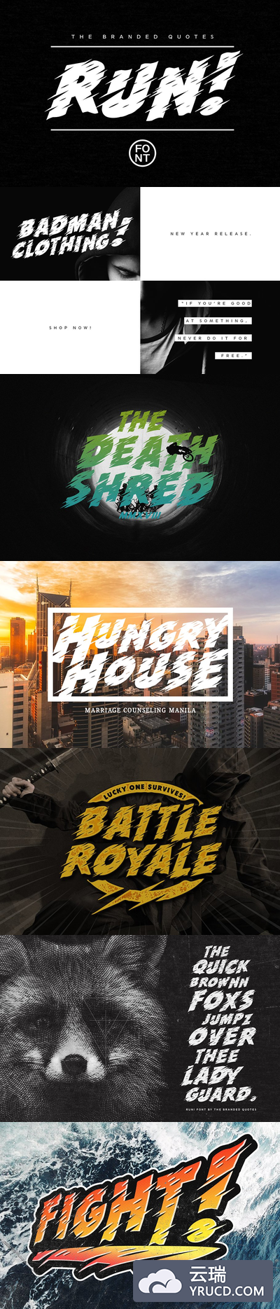 动感设计字体 Run! Font + Arcade Text Tutorial