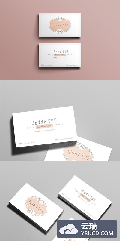 优雅商业名片模板 Elegant business card template