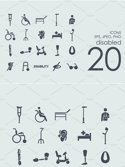 残疾图标素材 20 disabled icons