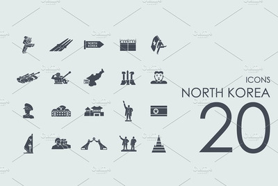 朝鲜元素图标素材 20 North Korea icons