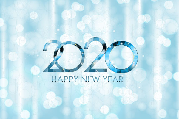 illustrator打造的2020新年特效矢量字体素材下载[EPS]