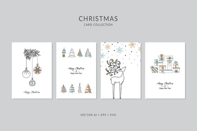 有趣的圣诞节元素模板下载[Ai]