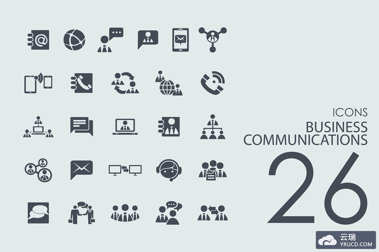 商业交谈图标 26 Business Communications icons