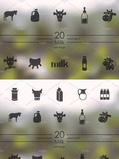 牛奶图标素材 20 MILK icons