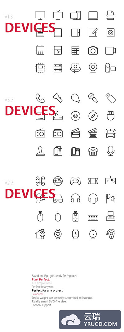 UI设备图标素材 60 Devices UI Icons