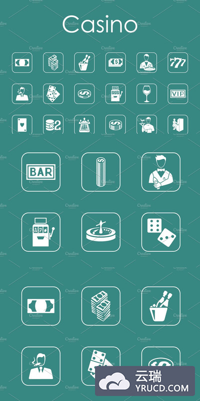 简单的 元素图标 36 casino simple icons