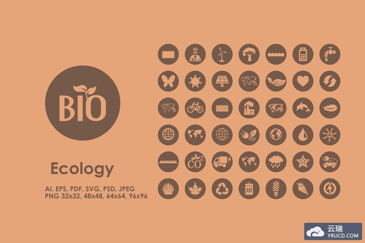 生态图标素材 Ecology icons