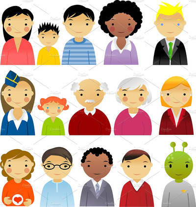 卡通人物插画 Vector People