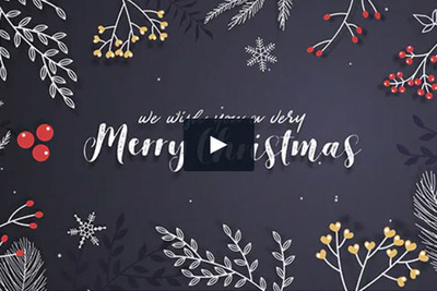 圣诞节日问候标题视频ae模板