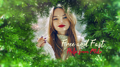 绿色圣诞树照片幻灯片视频ae模板