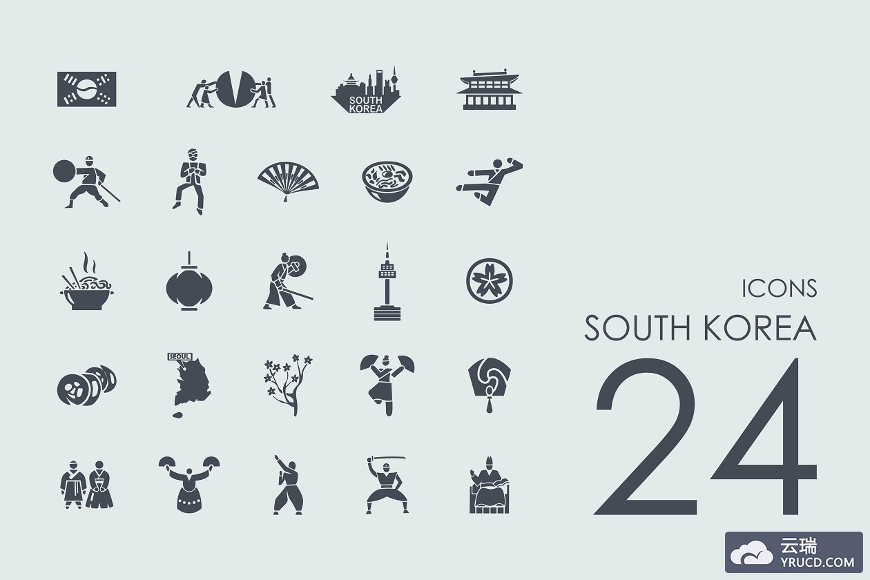 韩国元素图标 24 South Korea icons