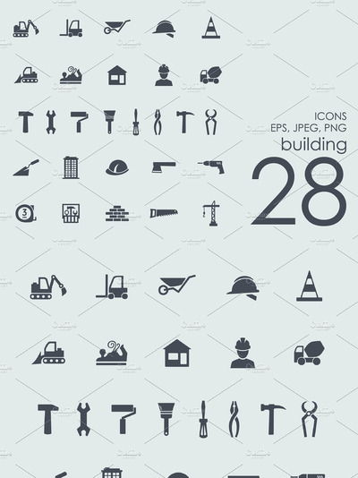 建筑元素图标素材 28 building icons