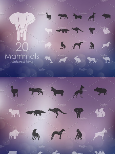 哺乳动物图标素材 20 MAMMALS icons