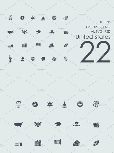 美国图标素材 22 United States icons