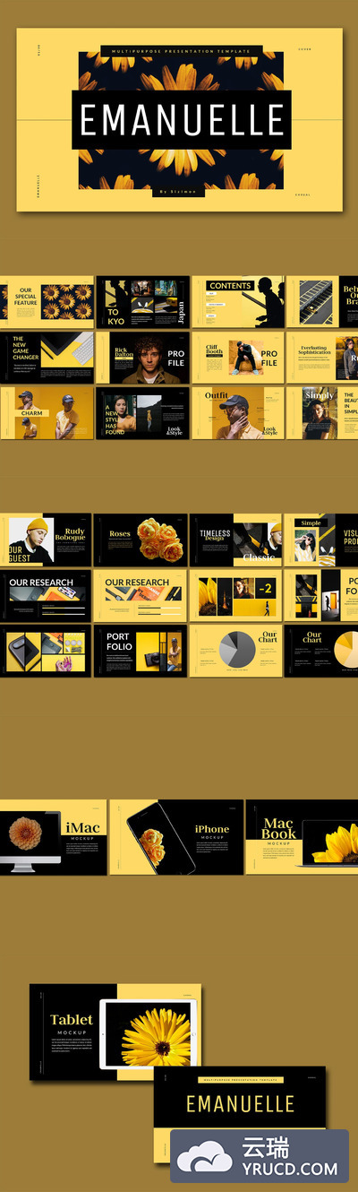 多用途时尚极简主义PPT模板[PPTX]