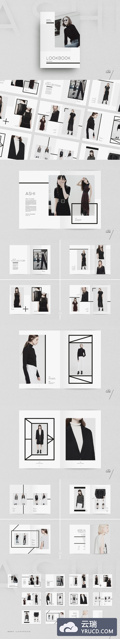 时尚品牌画册设计模板 Ashi - Lookbook