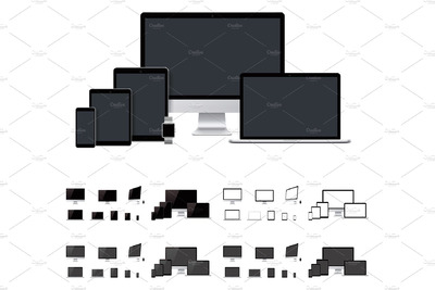 电子设备矢量样机 Vector electronic devices