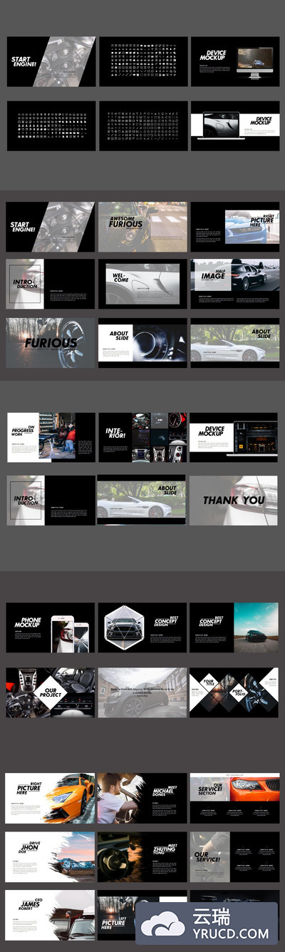 酷炫运动风格PPT模板下载[PPTX]