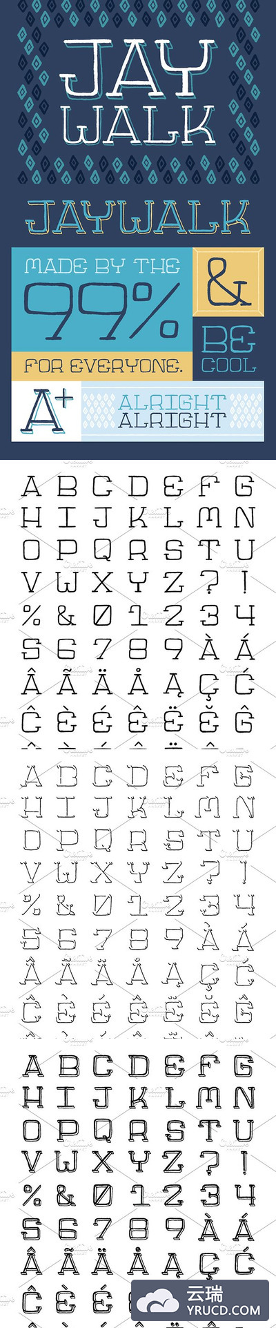 个性手写字体 Jaywalk