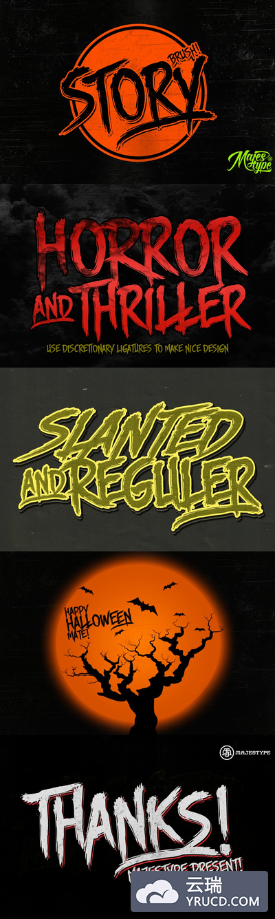 酷炫手写设计字体 Story Brush + Webfonts 50% Off