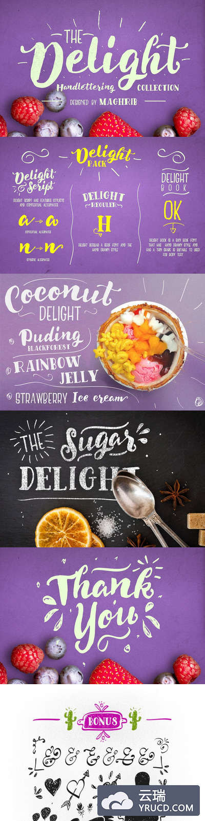 手写设计字体 Delight Font Pack & Extra