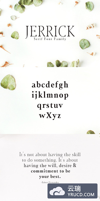 时尚高端设计字体 Jerrick Serif 6 Font Pack