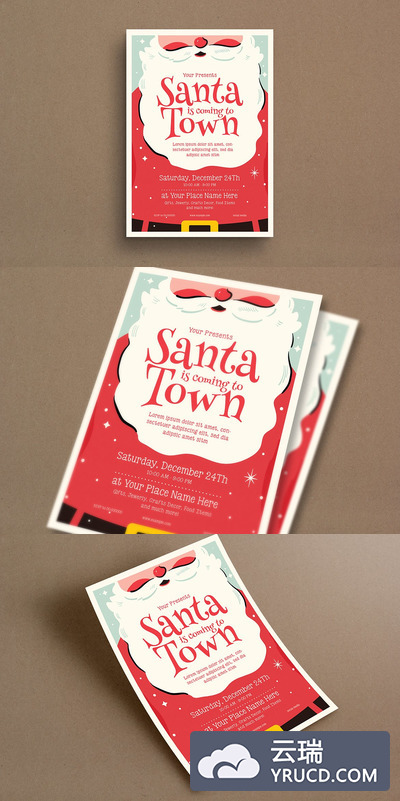 圣诞节创意海报模板下载[Ai]