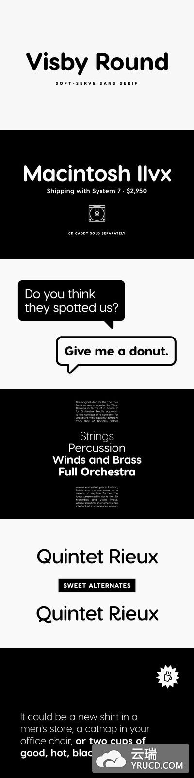 几何圆滑字体 Visby Round CF | soft geometric font