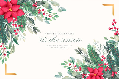 优雅的圣诞花环创意banner模板设计[EPS]