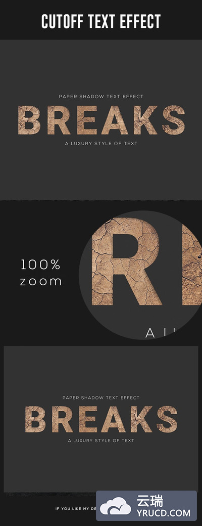 干裂土地效果文字样式psd素材